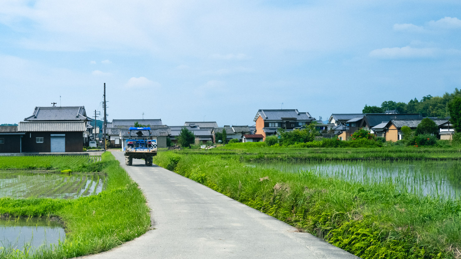 坂や丘のある町 walk along
